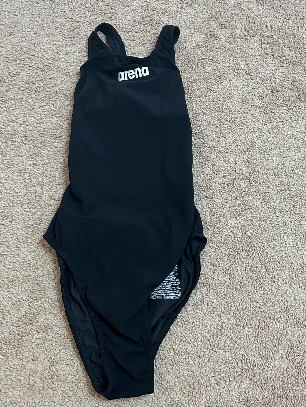 Arena Girls' Black One-Piece Swimsuit